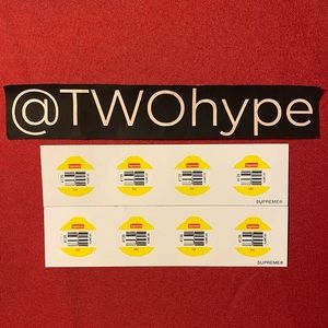2 Supreme GR Smith Barcode Sticker Sheets (SS19)